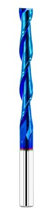 FOCSTOL Spiralnutfräser 6mm Kompression - Fräser CNC Spiralfräser, Upcut Spiralfräser Router Bit mit Nano-Blau-Beschichtung zum Nuten und Schnitzen von Holz
