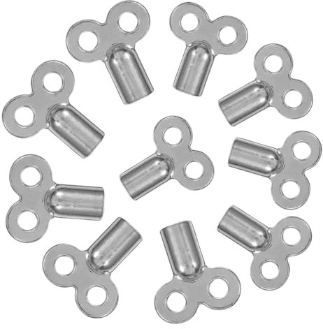 OKUMEYR 10pcs Radiator Vent Keys for Heating Systems, Alloy Gas Key Set Sturdy Extended Square Shape, Suitable for Radiator Air Removal and Bleeding Valves in Home Plumbing