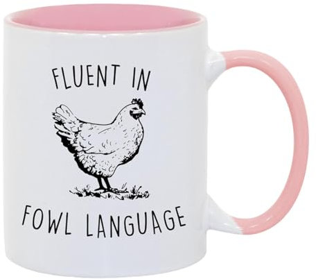 Taza de cerámica con diseño de pollo de 11 oz | Tazas de café modernas