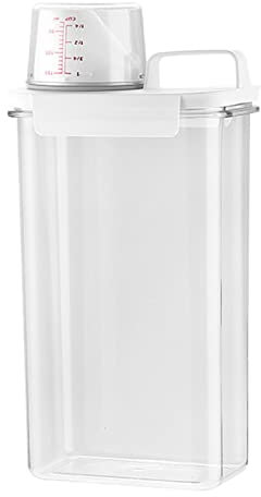 Pleayietoopiatiey Distributeur hermétique de détergent à lessive pour céréales sèches pour casse-croûte, 2,3 l