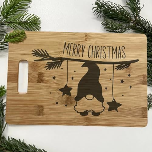 NoriKids Frühstücksbrettchen aus Bambus – Weihnachtsgeschenke – 18x25x1cm | Vesper- & Brotzeitbrett – Brettchen für Weihnachten, Vater- & Muttertag oder zum Abschied – personalisierte Geschenke