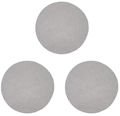 YARNOW 3 Stück Grillmatten PTFE Rund 40cm, Antihaft Grillunterlage | Hitzebeständige Grillmatte für Gas und Holzkohlegrill, Wiederverwendbares Grillnetz für Steak und Gemüse, Schwarz
