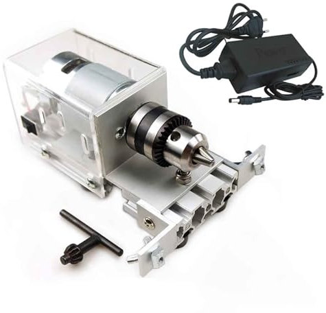 Toplionace Motore Ausiliario per Tornio per Legno Fai da te Tipo T con Mandrino B12 da 1,5-10mm per Macchina per Lavorazione del Legno Buddha Bead Puncher