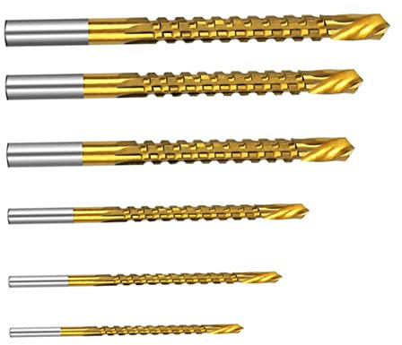 Artibetter 6stücke Teiliges Spiralbohrer Mit Gezahntem Schnitt Hss-bohrer Aus Hochgeschwindigkeitsstahl Verschleißfestes Metallholzbearbeitungswerkzeug Für Präzises Bohren Und Schnelles Bearb