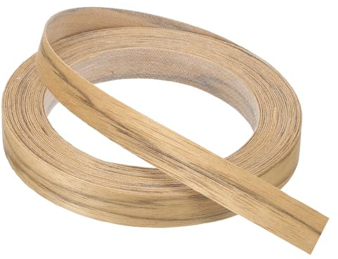 PATIKIL Bande de Chant 7.62m x 15mm, Bande Bordure Meuble Masquage de Bois Préencollé, Placage Contreplaqué Flexible Thermofusible pour Restauration Bords Meuble Étagère Panneaux, Aubier