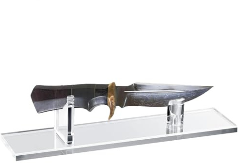 Genérico Soporte para cuchillos, Soporte exhibición Cuchillos acrílico para decoración Mesa, S-oporte exhibición colección C-uchillos Hoja Fija para C-uchillos Individuales decoración