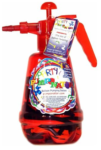 Demsyeq Bomba de globo de agua con 500 globos de aire y agua, inflador portátil de 1,5 L, fácil de usar para niños, jardín, camping, juego divertido para niños y adultos