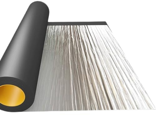 Tela Asfaltica co Aluminio Autoadhesiva para Tejado, Cinta de Selladora Adhesiva Impermeable para Reparación, Membrana Bituminosa para Terraza(20x100cm)