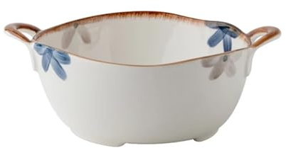 FGUJSUR Ciotola in porcellana da 8 pollici irregolare for la casa, for servire, cucinare, ristorante, latte, avena, zuppa, ciotole for conservazione, articoli cucina moderni floreali(Blue)
