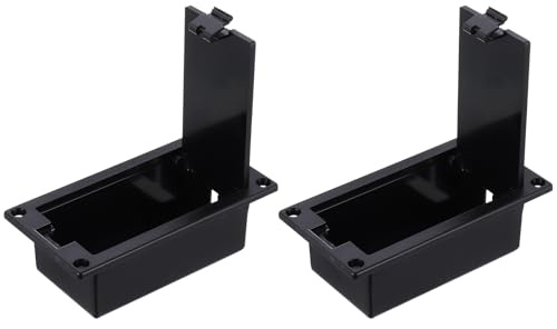 BESPORTBLE Boîtier de Batterie 9v pour Micros Actifs de Guitare et Basse, Compartiment Pile Solide, Support Pile Micro Basse, Lot de 2 Pièces, Accessoire pour Instruments de Musique