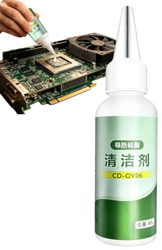 Rimuovitore Grasso Siliconico 50ml Detergente Per Manutenzione Di Grasso Al | Rimuovitore di Pasta Termica per Notebook per Computer, Console, Dissipatore, Chipset, CPU, GPU e per Laptop