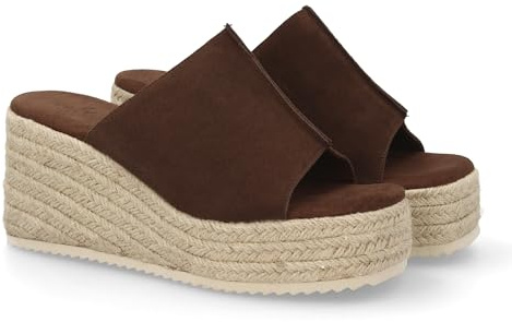 Sandalia de Mujer Tipo Pala con Cuna de Yute, Diseno Minimalista y Elegante, Punta y Talon Abierto, Suela Acolchada, Comoda, Dia a Dia en Verano.