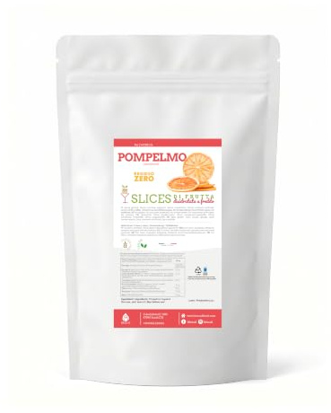 Biocal® - Fette di Pompelmo Disidratato Senza Zuccheri Aggiunti per Cocktail, Gin Tonic, Infusi, Acqua Aromatizzata e Decorazione Alimentare - 130g