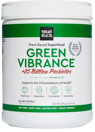 Vibrant Health, Green Vibrance, Vegan Superfood Powder, Boost Energy, 60 Servings