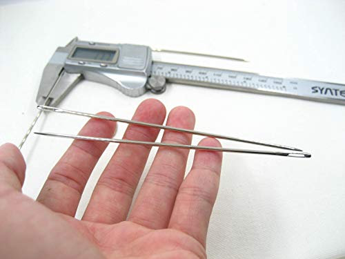 4pcs of Extra Large Extra Long 13cm Metal Needles Upholstery Leather Hard Work Needle