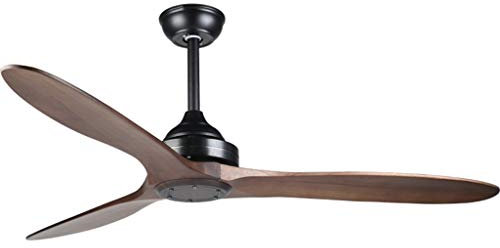 PIAOLING Ventola silenziosa a soffitto Ventilatore da soffitto Industriale in Legno Senza Luce Ventilatori da soffitto in Legno Decor Telecomando Ventilador De Teto Risparmio energetico