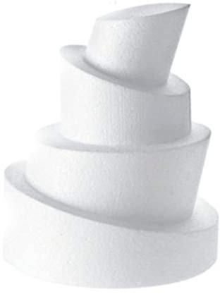 POLIAN 4 Base POLISTIROLO Torta WONKY Set h.5/10 cm, 40-30-20-10 cm Diametro Party Festa Cake Design