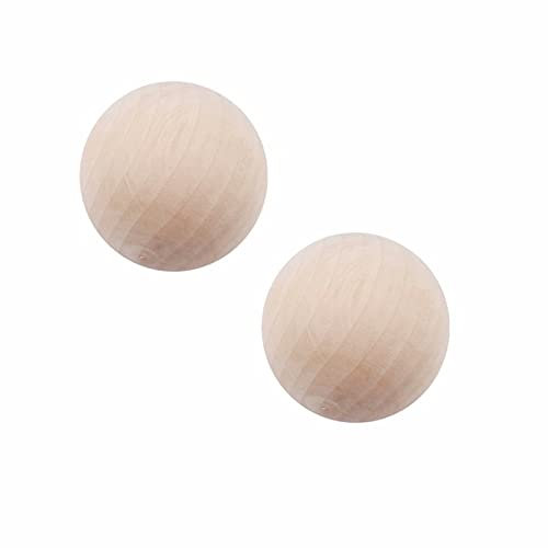 2 Packs Wooden Balls 61mm/2.4 inch, Replacement Wood Ball for Glass Wine Decanters and Carafes Top for Wine Decanter Carafe Bottle Replacemen Cork Caps Stoppers