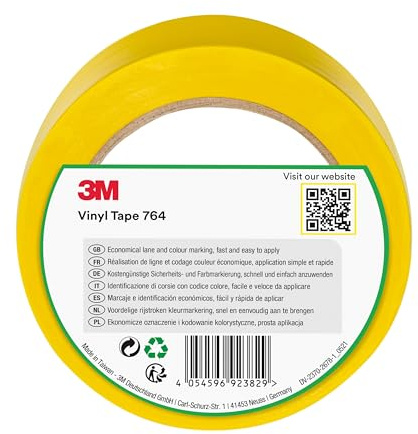 3M Nastro in vinile multiuso 764I giallo, 50 mm x 33 m
