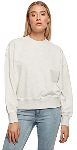 Urban Classics Dam, oversized regnbåge, crewneck tröja, ljusgrå, XS