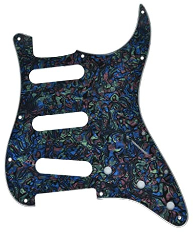 KAISH Pickguard ST/Strat Style SSS Pickguard für USA/Mexico Stratocaster / Strat Abalone Pearl