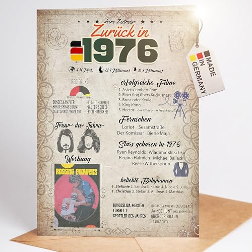 myDreamwork® Besondere Geburtstagskarte 50 Mann | 50 Geburtstag Mann | Karte 50 Geburtstag Frau | Geburtstagskarte 50 lustig | Geschenk 1976 Jahre (DIN-A5)