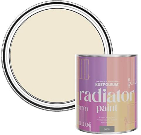 Rust-Oleum Beige Heat Resistant Radiator Paint in Satin Finish - Quarry Lime 750ml