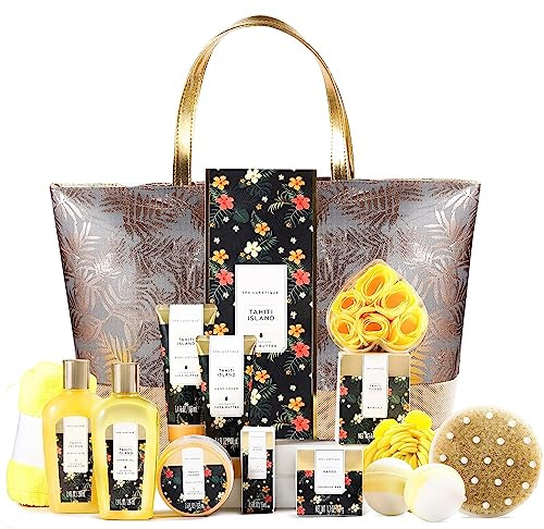 Alla hjärtans dag-presenter till henne-Spa Luxetique spa presentset, 15 st badpresentset med eterisk olja, bubbelbad, kroppssmör, födelsedagspresenter till kvinnor, skämma bort set för kvinnor present