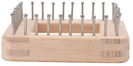 Pssopp Web-Steckbrett, Verschleißfestes Quadratisches Strickwerkzeug, Unlösbare Haken für die Herstellung von Teppichdecken (S)