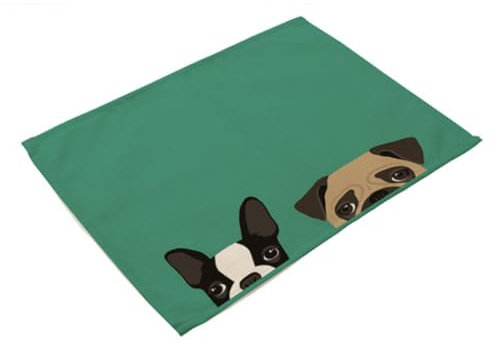 Salvamanteles Individuales Retro Verde Salvamanteles Individuales Mesa Juego de 2 manteles Individuales Lavables Antimanchas Antideslizante Resistente Al Calor bajoplatos Lino 45x30cm