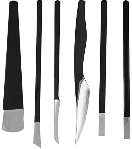 Juego de Cuchillos de Pedicura de 6 piezas: Cortaúñas de Acero Inoxidable,Antideslizante, Conveniente Corte de Uñas, Eliminación de Callos, Selección (Conjunto de seis piezas +