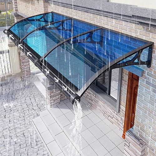 Moderne Support En Aluminium Auvent For Fenêtres, Toit Abri Protection Contre La Pluie, Polycarbonate Auvent De Porte D'entrée, Toit Marquise En Protection UV For Porche, Protection Solaire, Neige. (