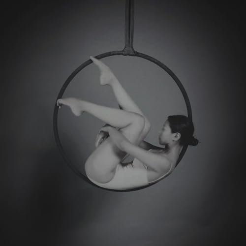 Aerial Hoop Aerial Hoop Lyra Hoop 80 cm / 85 cm / 90 cm / 95 cm / 100 cm, Professioneller Aerial Circus Ring aus Schwarzem Eisen, Dicke 3,2 cm Aerial Yoga Hoop für Tanzstudio (Size : 95 cm (37))
