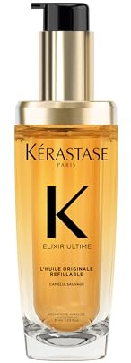 Kerastase Elixir Ultime Refillable Hair Oil - Hydrates & Smoothes Frizz, Adds Shine, With Wild Camellia, Nourishes & Strengthens Hair, For All Hair Types