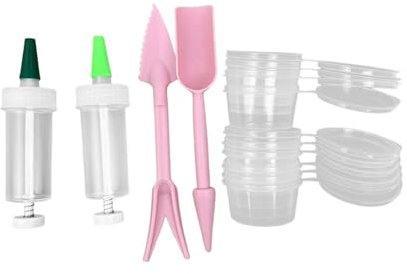 Folpus Mini Sowing Seed Dispenser Sower, Manual Seed Planter Hand Seeder Spreader for Transplanting Plants Lettuce Grass Spinach, with 10 Boxes