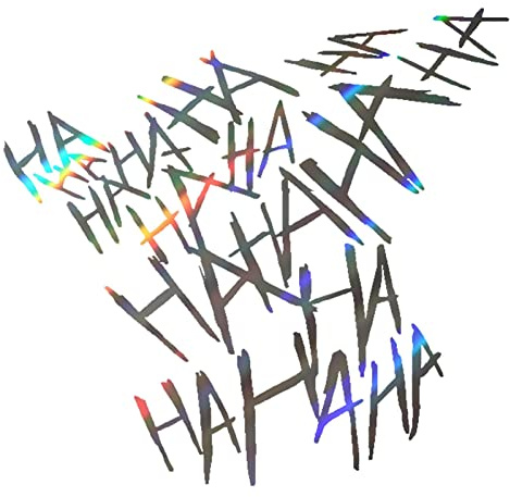 2 Stück Hahahaha Autoaufkleber Groß Hahaha Autoaufkleber Aufkleber Tuning Folie Hochleistungsfolie Schriftzug Grafik Hahaha Großer Aufkleber
