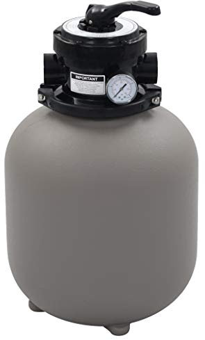 Bulliing Pool Sand Filter with 4 Position Valve Grey 350 mm,Sand Filter System,6-Way Valve | Filter Pump Filter System Swimming Pool Filter