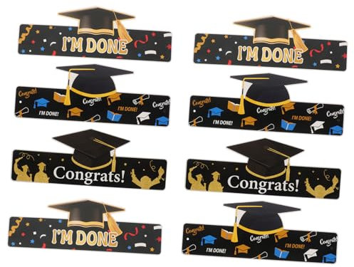 TOPBATHY Einstellbare Grad Cap Stirnband Papier Graduierung Hut Dekorationen für Handwerk Party Favor