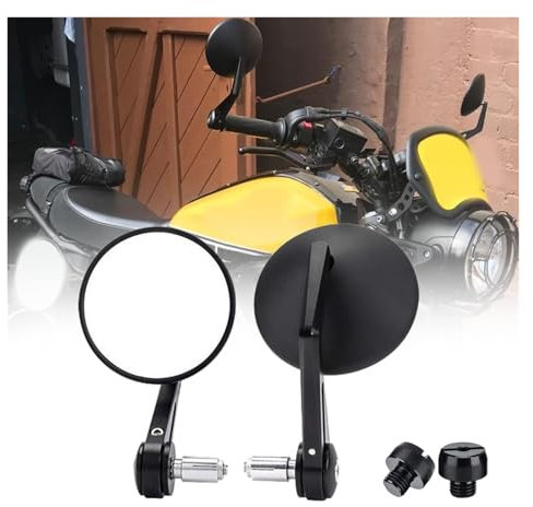 Motorrad Rückspiegel Für BM&W R1200GS Für Abenteuer 2009 F800 GS F650GS K 1200 S 800GS Motorradspiegel CNC-Lenkerendspiegel Cafe Racer Dekoration(Multi-Colored C)