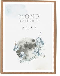Mondkalender 2026, Geschenkbox mit 12 Postkarten, Format A6 inkl. Postkartenständer aus Holz, Lunar Calendar, Mondphasen Kalender, Mondenergie, Mondjahr 2025, Astrologie, Lebenshilfe, Jahresplaner
