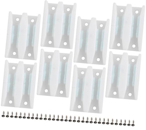 Angoily 8pièces Guides De Porte Coulissante Bas Pour Remplacement De Butées Installation Facile Avec Vis Incluses