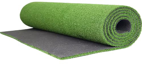 FixtureDisplays Artificial Grass Putting Green Carpet Rug 16.4FTX9.84FTX0.39 (5X3 M),Grass Table Runner Rug,Squares Fake Turf Grass Patch Grass Carpet Mat for Outdoor&Indoor,Balcony,Patio 15972-NF