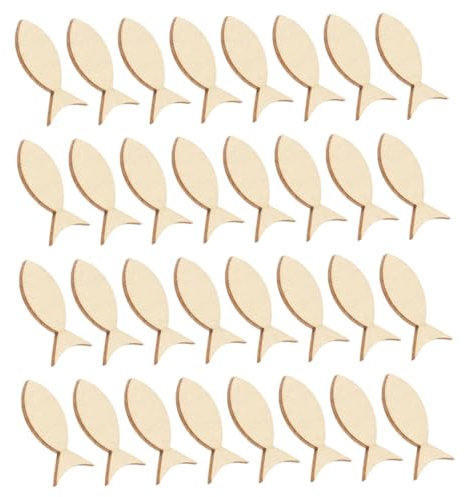 SHINEOFI 100stücke Holzfischdeko Mit Unvollendeten Fischförmigen Holzaußenschnitten Diy-kunsthandwerksbedarf Natürliche Meerestier-holzformen Zum Bemalen Für Heimdekoration Und Kinderzimmer