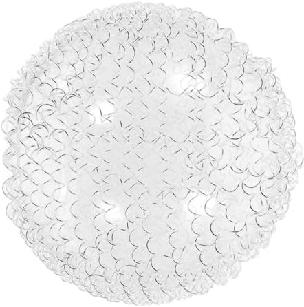 DIYEAH Abat-jour En Verre Globe Ø130mm Fil D'aluminium Argenté, Abat-jour De Rechange Suspendre, Lampe Plafonnier Compatible, Transparent, Installation Facile, Pour Salon Et Bureau