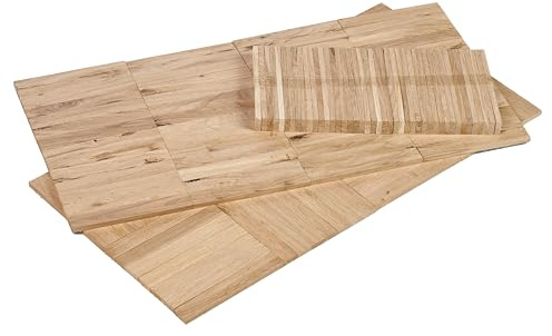 Klötzchenmann EICHE Bastelklötzchen 200 Stück Mit Klebeband 8 x 22 x 160 mm Eichenholz für DIY Projekte und Dekoration