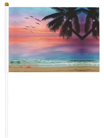 Drapeau portable cocotier palmier plage sable célébration événements royaux BBQ fête décoration ports événements jardin décorations