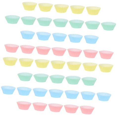 LABRIMP 200 Pezzi Pirottini per Cupcake Colorati da Rivestimenti per Muffin Resistenti All Olio per Decorare Dessert e Feste Media Confezione Colori