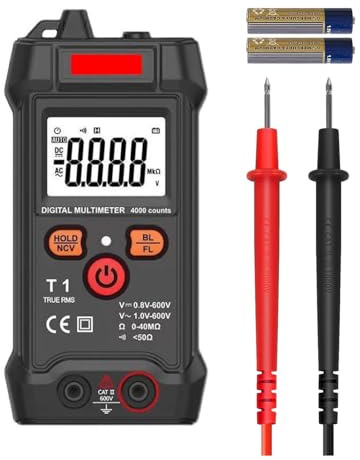 Multimetro Automatico - Display A LED Tester Di Tensione Digitale, Strumento Di Misura Elettrica Compatto | Rilevatore NCV Senza,Dispositivo A Batteria Per Test Circuito DC AC, E