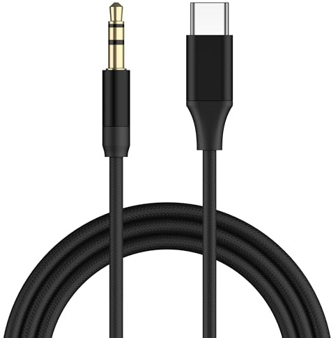 Tobfit USB C auf Aux Kabel 1M, Typ C auf Klinke Kabel 3.5mm Audio Aux Dauerhaft für iPhone 17/16/15 Pro/Max/Plus, Galaxy S25/S24/S23 Ultra, iPad Pro, Pixel, Huawei P40/P30/P20, Car Stereos