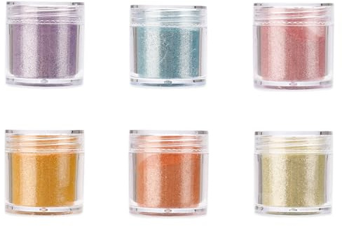 Mica Pulver, 6 Farben Funkeln Epoxidharz Farbe, 10ml Farbe für Gießpulver, Seifenfarbe, Pigmentpulver für Seife, DIY, Kerzenherstellung, Badekugeln, Epoxidharzfarbe